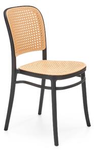 Halmar Jídelní židle K483, černá / přírodní