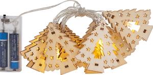 Tutumi - LED světelný řetěz girlanda - vánoční stromky - přírodní - 110 cm