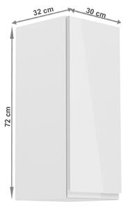 Horní kuchyňská skříňka G30 Aurellia (bílá + lesk bílý) (P). 1015727