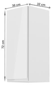 Horní kuchyňská skříňka G30 Aurellia (bílá + lesk bílý) (L). 1015728