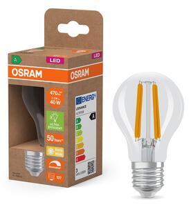 Účinná LED žárovka čirá E27 2.2W CLASSIC A40, teplá bílá