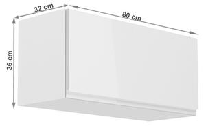 Horní kuchyňská skříňka G80K Aurellia (bílá + lesk bílý). 1015736