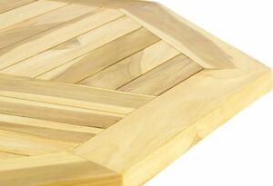 Divero 47268 Skládací stolek - týkové dřevo - 100 cm