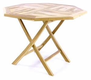 Divero 47268 Skládací stolek - týkové dřevo - 100 cm