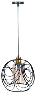 Toolight - Závěsná stropní lampa Bloom - černá/růžově zlatá - APP1127-1CP