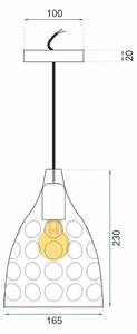 Toolight - Závěsná stropní lampa Metal - růžově zlatá - APP276-1CP
