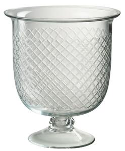 Transparentní skleněná váza na noze Juno - Ø22*25 cm