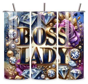 Diamond Boss Lady | nerezový termohrnek 600ml s kovovým brčkem
