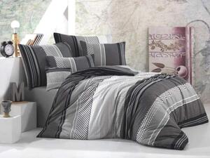 Povlečení bavlna SORENTO black - 140x220 + 70x90