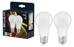 2x matná LED žárovka E27 8.5W CLASSIC A, teplá bílá
