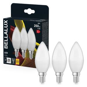3x matná LED žárovka svíčková E14 3.3W CLASSIC B, teplá bílá