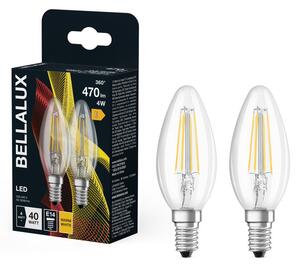 2x průhledná LED žárovka E14 4W STAR CLASSIC B, teplá bílá