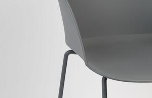 White Label Šedá plastová jídelní židle WLL TANGO