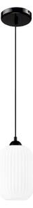 Lustr na lanku HARMA 1xE27/15W/230V pr. 14 cm bílá/černá
