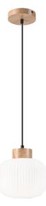 Lustr na lanku HARMONY 1xE27/15W/230V pr. 20 cm bílá/dub