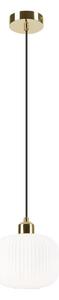 Lustr na lanku HARMA 1xE27/15W/230V pr. 20 cm bílá/zlatá