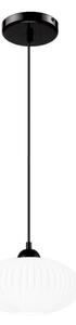 Lustr na lanku HARMA 1xE27/15W/230V pr. 25 cm bílá/černá