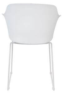 White Label Bílá plastová jídelní židle WLL TANGO