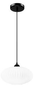 Lustr na lanku HARMA 1xE27/15W/230V pr. 30 cm bílá/černá