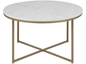 Scandi Bílý mramorový konferenční stolek Venice 80 cm