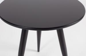 White Label Černý set dvou odkládacích stolků WLL DAVEN 40/50 cm