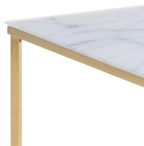 Scandi Bílý skleněný konferenční stolek Venice 80x80 cm