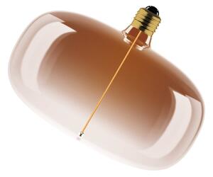 Hnědá LED žárovka E27 4W VINTAGE ELIPSE, teplá bílá