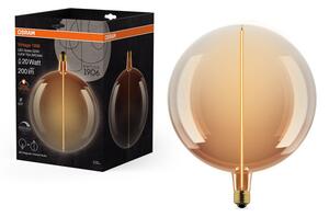 Hnědá LED žárovka E27 4.8W VINTAGE GLOBE, teplá bílá