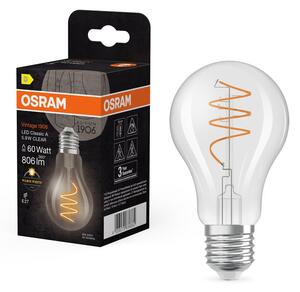 Čirá LED žárovka E27 5.9W VINTAGE CLASSIC A, teplá bílá