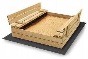 Dřevěné pískoviště s lavičkami 150 cm