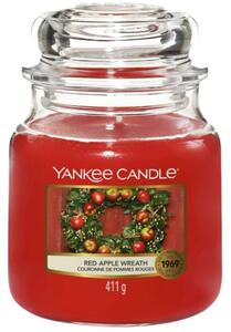 Střední vonná svíčka Yankee Candle Red Apple Wreath