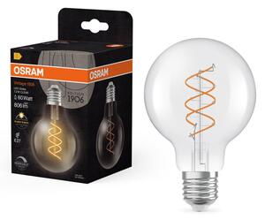 Čirá LED žárovka E27 7.2W VINTAGE GLOBE, teplá bílá