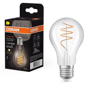 Čirá LED žárovka E27 3.4W VINTAGE CLASSIC A, teplá bílá