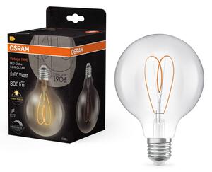 Čirá LED žárovka stmívatelná E27 7.2W VINTAGE GLOBE, teplá bílá