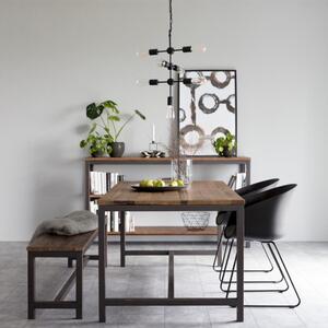 Scandi Hnědý dřevěný jídelní stůl Kalma 180x90 cm