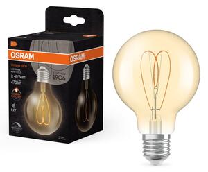 Zlatá LED žárovka stmívatelná E27 4.9W VINTAGE GLOBE, teplá bílá