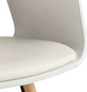Scandi Bílá plastová jídelní židle Relia