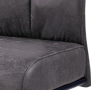 Jídelní židle York, tmavě šedá vintage látka