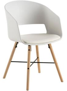 Scandi Bílá plastová jídelní židle Relia