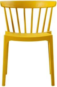 Hoorns Žlutá plastová jídelní židle Marbel