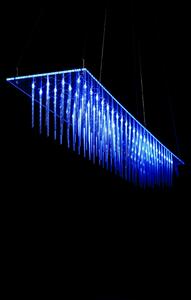 LED závěsné světlo Puff Buff BLUE GRASS 25W D120x15cm, lanko 150cm
