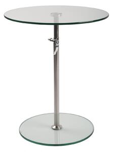 White Label Transparentní skleněný odkládací stolek WLL KARENA 45 cm
