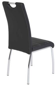 Jídelní židle Susi, černá ekokůže