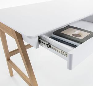 Bílý lakovaný pracovní stůl Kave Home Dyana 120 x 60 cm