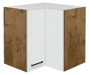 Horní rohová kuchyňská skříňka Avila HE60, dub lancelot/krémová, šířka 60 cm