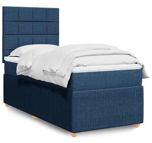 Box spring postel s matrací modrá 80x200 cm textil 3291889