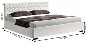 Manželská postel 180 cm Dorippa (s roštem a úl. prostorem). 1015953
