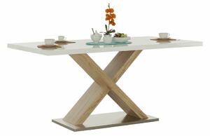 Jídelní stůl 160 cm Farni (bílá + dub sonoma). 1015954