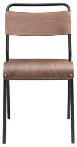House Doctor Tmavě hnědá dřevěná jídelní židle Original