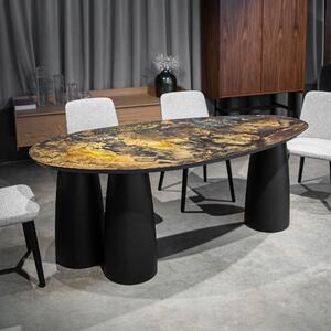 Měděný jídelní stůl Amber mat 200x100x75cm